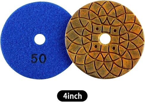 Polishing Pads Abrasive Wet/Dry4/100mm Copper Metal Bonded Diamond Polishing Pads for Concrete Granite Marble Stone Grinding Disc(P200) in Saudi Arabia