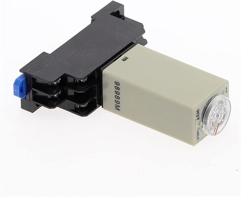 Power-on Delay Rotary Knob DPDT 1S/5S/10S/30S/60S/3M/5M/10M/30M Timer Timing Time Relay AC/DC 24V H3Y-2 with Base Socket PYF08A(0-3 Minute) in Saudi Arabia