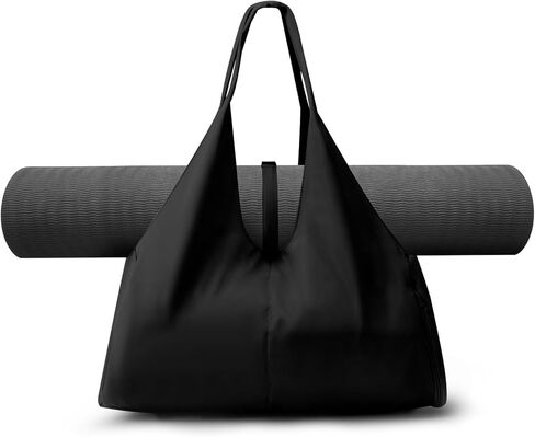 حقيبة حصيرة اليوغا ، حقيبة حمل صالة الألعاب الرياضية ، حقيبة اليوغا ذات السعة الكبيرة مع حزام قابل للتعديل لليلاتيس ، المكتب ، السفر ، التمرين ، الشاطئ والصالة الرياضية in Kuwait