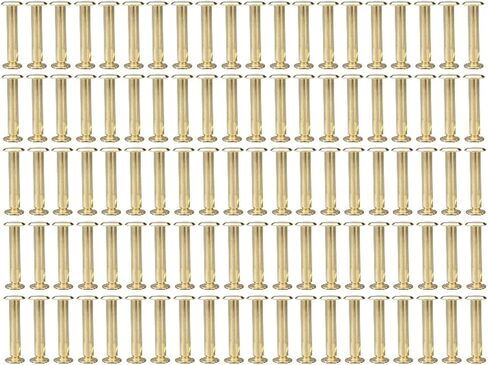 100pcs مسامير ذهبية شيكاغو ، M5 مسامير Long Longle حقيبة جلدية الحزام القصاصات post مسفر الأزرار snap back in Saudi Arabia