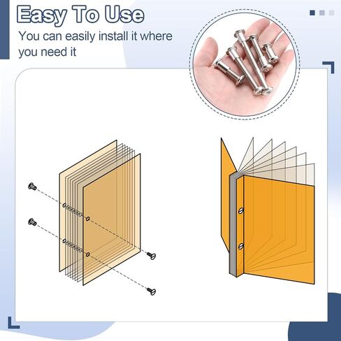 Meccanixity hex محرك أقراص قبعة قبعة الترباس ، 10 مجموعة المسمار الربط الملزم مناسبة ل 5/16 "(8 مم) ثقب ديا الذكور M6 × 10 مم البراغي ربط الصلب الكربون مع وجع سداسي لأثاث سجل القصاصات الجلدية in Saudi Arabia