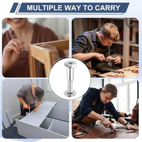 Meccanixity hex محرك أقراص قبعة قبعة الترباس ، 10 مجموعة المسمار الربط الملزم مناسبة ل 5/16 "(8 مم) ثقب ديا الذكور M6 × 10 مم البراغي ربط الصلب الكربون مع وجع سداسي لأثاث سجل القصاصات الجلدية in Saudi Arabia