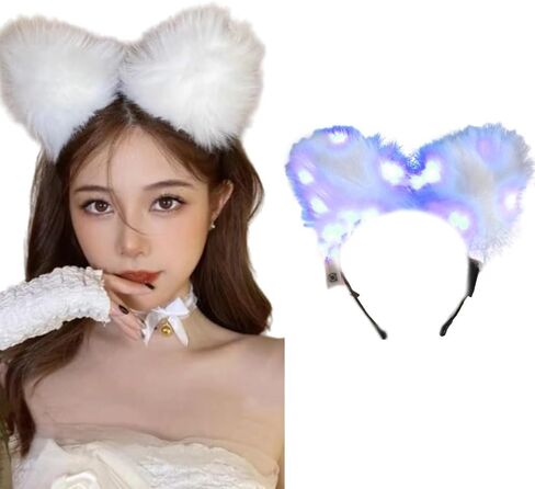 نماذج رأس LED LED CAT ORSALD VAUX FUUX HAIR HAOP LUTE COLATED LIGHT FOR in Kuwait