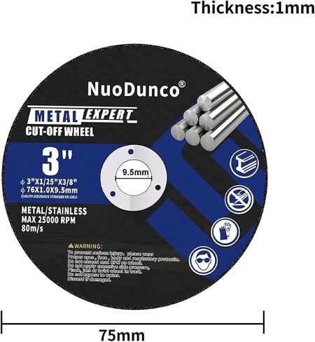 5pcs75mm ملم راتنج القطع قرص الطحن زاوية عجلة الإكسسوارات المطحنة المعدنية القطع البلاستيكية الحديد (5pcs 75 ملم الأزرق) in Kuwait