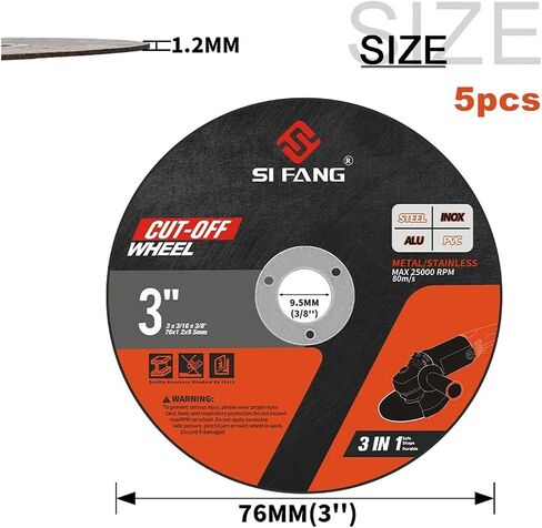 5pcs75mm ملم راتنج القطع قرص الطحن زاوية عجلة الإكسسوارات المطحنة المعدنية القطع البلاستيكية الحديد (5pcs 75 ملم الأزرق) in Kuwait