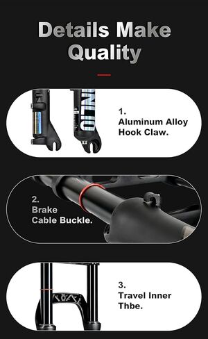 E-Bike Bike Air Supension Fork Double Shoulder Snow Front Fork 20 * 4.0inch / 26 * 4.0 inch MTB Fork 135x9mm Travel Air Fork in Saudi Arabia