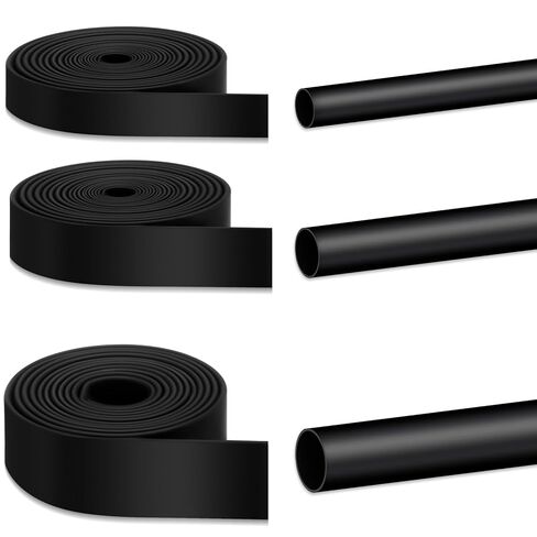 Tondiamo 6 Roll 4 Feet Heat Shrink Tubing Roll 1/4 3/8 1/2 Inch Shrink Tubing 3:1 Industrial Marine Grade Adhesive Lined Wrap Tube, Insulation Sealing Wear-resistant (1/8 1/4 3/8 1/2 3/4) in Saudi Arabia
