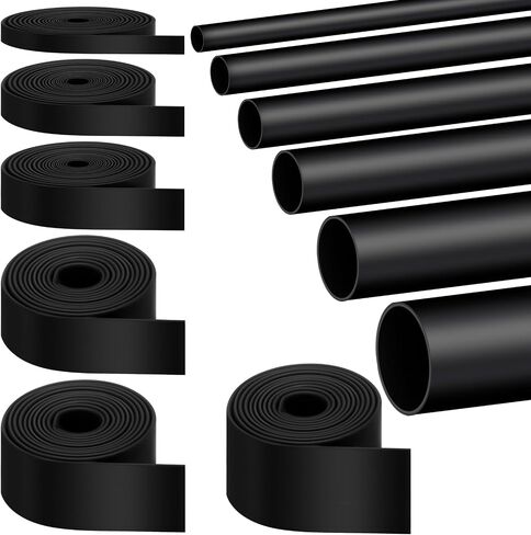 Tondiamo 6 Roll 4 Feet Heat Shrink Tubing Roll 1/4 3/8 1/2 Inch Shrink Tubing 3:1 Industrial Marine Grade Adhesive Lined Wrap Tube, Insulation Sealing Wear-resistant (1/8 1/4 3/8 1/2 3/4) in Saudi Arabia