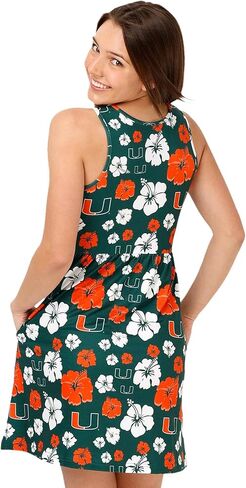 FOCO NCAA Womens NCAA College Team Logo Ladies Fashion Floral Sundress in Kuwait
