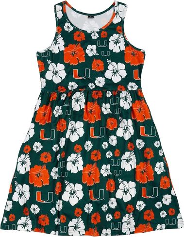 FOCO NCAA Womens NCAA College Team Logo Ladies Fashion Floral Sundress in Kuwait