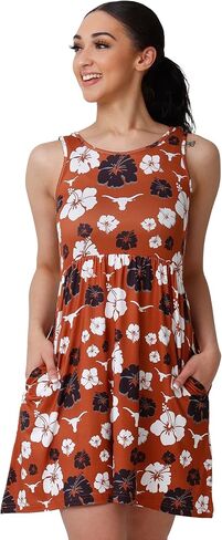 FOCO NCAA Womens NCAA College Team Logo Ladies Fashion Flative Sundress in Kuwait