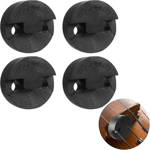 4 Pack Violin Practice Mute, Rubber Violin Mute for Violin and Small Viola Round Tourte Style Mute Silencer Black Practice Silencer Violin Mute Full Size Accessory for Uninterrupted Training Sessions in Saudi Arabia