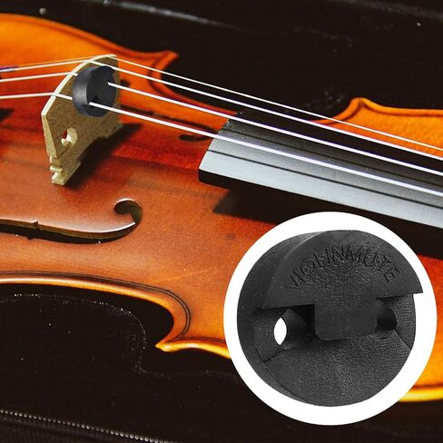 4 Pack Violin Practice Mute, Rubber Violin Mute for Violin and Small Viola Round Tourte Style Mute Silencer Black Practice Silencer Violin Mute Full Size Accessory for Uninterrupted Training Sessions in Saudi Arabia
