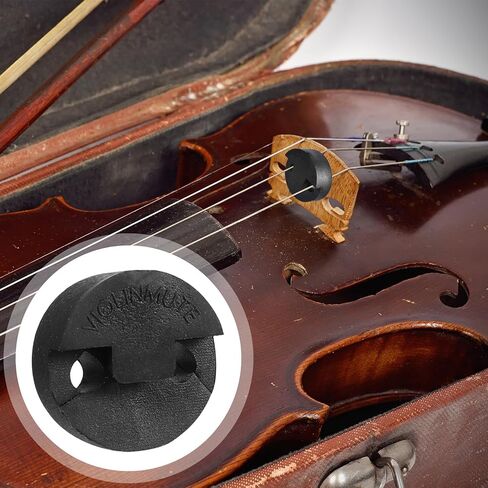 4 Pack Violin Practice Mute, Rubber Violin Mute for Violin and Small Viola Round Tourte Style Mute Silencer Black Practice Silencer Violin Mute Full Size Accessory for Uninterrupted Training Sessions in Saudi Arabia