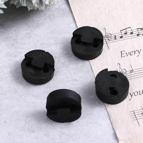 4 Pack Violin Practice Mute, Rubber Violin Mute for Violin and Small Viola Round Tourte Style Mute Silencer Black Practice Silencer Violin Mute Full Size Accessory for Uninterrupted Training Sessions in Saudi Arabia
