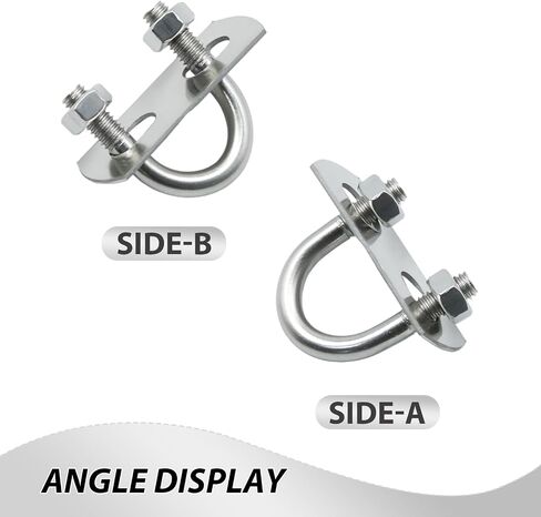 16Pcs Round U Bolts Zinc Plated Steel, M6 Round Bend U Clamp with Nut Plate Washer (M6 x 16 mm x 34 mm), Replacement for Pipes Wood and Other Materials in Saudi Arabia
