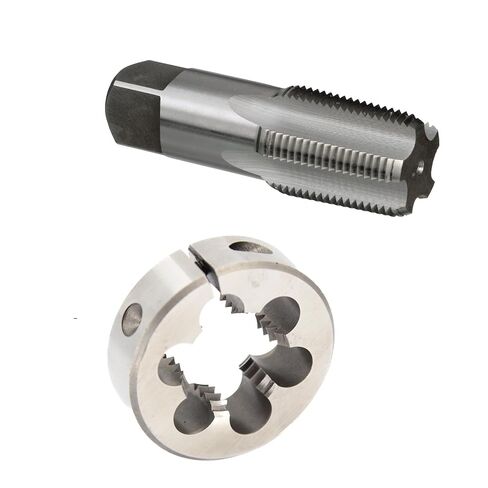 Drill America 1/2" NPS Tap and 1-1/2" OD Round Die Kit, HSS National Pipe Straight Tap and Die in Kuwait