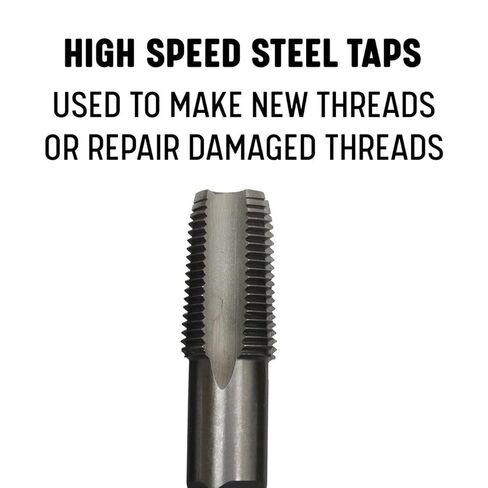 Drill America 1/2" NPS Tap and 1-1/2" OD Round Die Kit, HSS National Pipe Straight Tap and Die in Kuwait