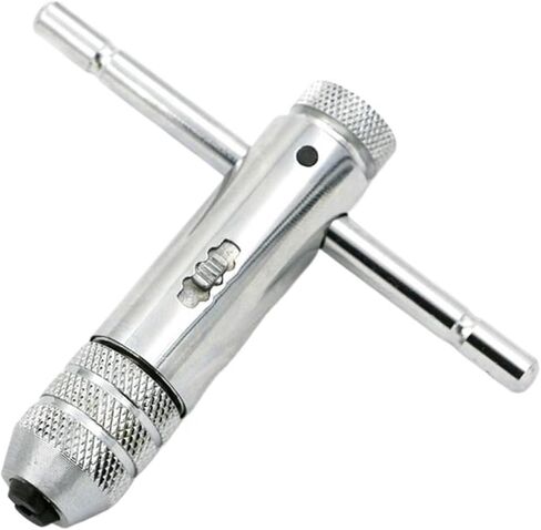 Drill Tap Bit Set, Screw Thread Metric Plug T-Handle Adjustable Positive Negative Ratchet Taps Holder Hand Wrench in Saudi Arabia
