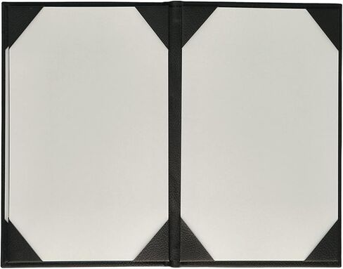 Menu Covers Made of Premium Faux Leather (10-Pack) - 8.5" X 14" (Black, 4 Views) in Kuwait
