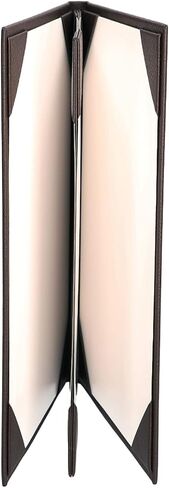 Menu Covers Made of Premium Faux Leather (10-Pack) - 8.5" X 14" (Black, 4 Views) in Kuwait