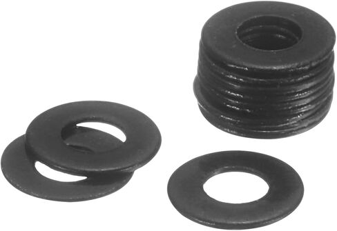 UXCELL 200PCS M2 304 غسالات مسطحة من الفولاذ المقاوم للصدأ ، معرف 2 مم ، OD 5MM ، سمك 0.3 ملم غسالات معدنية مستديرة للبراغي ، البناء في الهواء الطلق ، الأسود in Kuwait