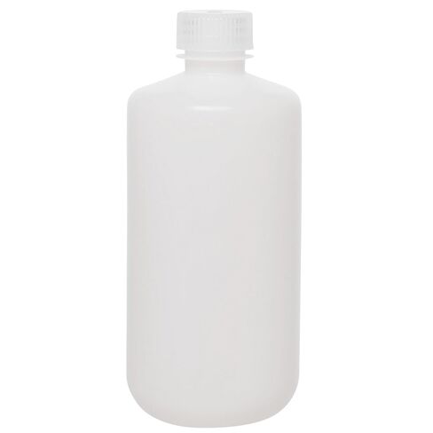 Eisco - Pack of 12, 500mL Narrow Mouth HDPE Translucent Reagent Bottles with Polypropylene Caps, Non-Sterile, Leak-Proof, Chemical Resistant, Laboratory Storage and Transport in Saudi Arabia