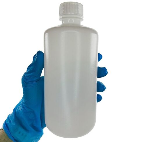Eisco - Pack of 12, 500mL Narrow Mouth HDPE Translucent Reagent Bottles with Polypropylene Caps, Non-Sterile, Leak-Proof, Chemical Resistant, Laboratory Storage and Transport in Saudi Arabia
