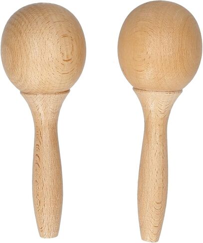 HUIOP Beech Maraca, Beech Maraca Rumba Shaker Rattles Percussion Instrument Wooden Maraca Pair Percussion Maraca for Musical Instrument 1 Pair in Saudi Arabia