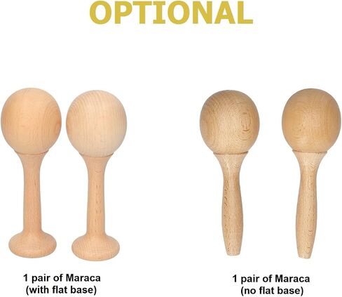 HUIOP Beech Maraca, Beech Maraca Rumba Shaker Rattles Percussion Instrument Wooden Maraca Pair Percussion Maraca for Musical Instrument 1 Pair in Saudi Arabia
