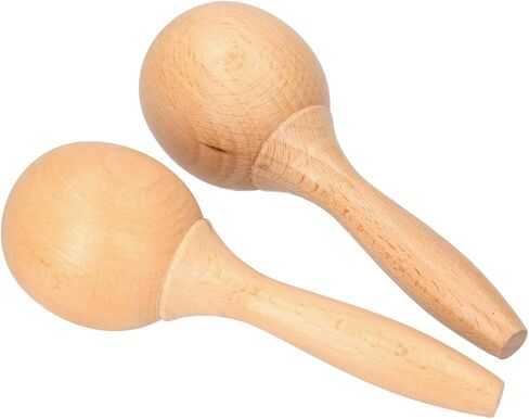 HUIOP Beech Maraca, Beech Maraca Rumba Shaker Rattles Percussion Instrument Wooden Maraca Pair Percussion Maraca for Musical Instrument 1 Pair in Saudi Arabia