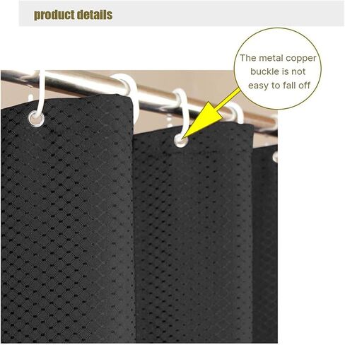 Shower Curtain Set, 72"x72" Washable Waterproof Textured Heavy Duty Fabric Shower Curtain,Chic Soft Cloth Hotel Spa Quality Minimalist Modern Shower Curtain for Home Bathroom Bathtub Farmhouse in Kuwait