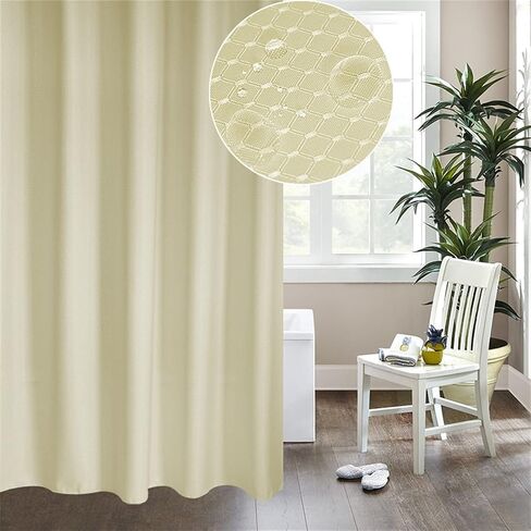 Shower Curtain Set, 72"x72" Washable Waterproof Textured Heavy Duty Fabric Shower Curtain,Chic Soft Cloth Hotel Spa Quality Minimalist Modern Shower Curtain for Home Bathroom Bathtub Farmhouse in Kuwait