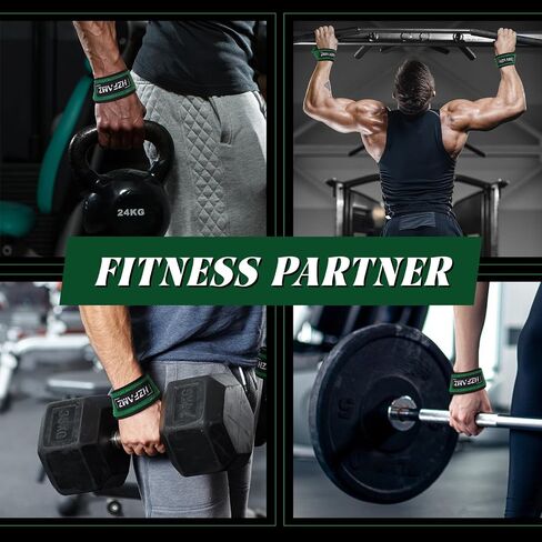 Lifting Straps, Lifting Wrist Straps for Weightlifting, Weightlifting Straps with Padded Neoprene, Gym Straps for Strength Training, Bodybuilding, Weight Lifting Straps for Men and Women in Saudi Arabia