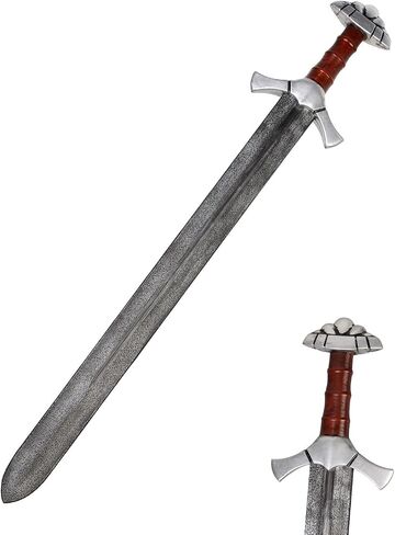 LarpGears Martial Arts Training Foam Viking Sword, 34 inches Practice Sword for Cosplay, Renaissance Accessories Prop, Halloween Costume, LARP Event or Outdoor Battle Sports in Saudi Arabia