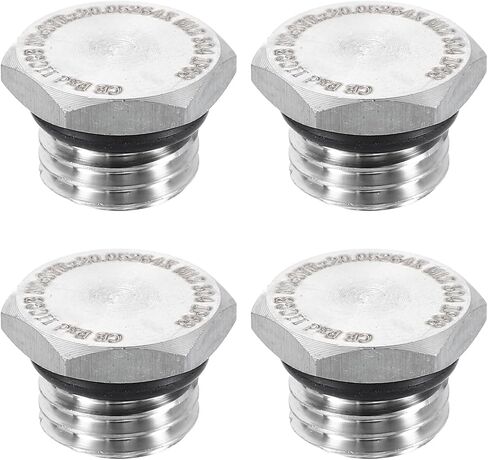 HARFINGTON 304 Stainless Steel Pipe Plug Fitting G1/4 Male Thread Outer Hex Head Cap Hexagonal Head Bung Plugs Fittings with Seal Ring for Air Water Oil Gas Tube in Saudi Arabia