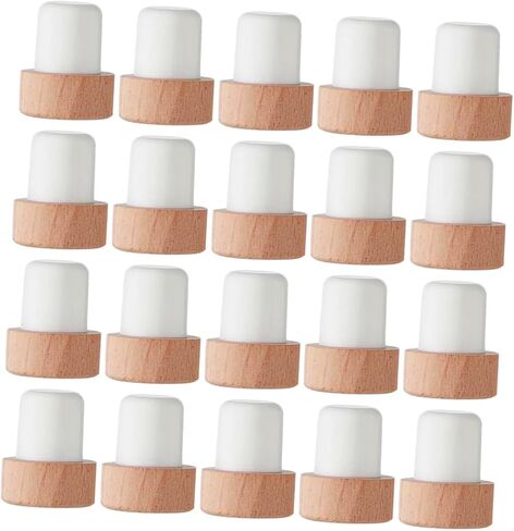 PRETYZOOM 24pcs Shaped Wine Stoppers Reusable Bottle Corks for Beer Wine Temperature Resistant Sealing Plugs for Crafting Storage High Molecular Material in Saudi Arabia