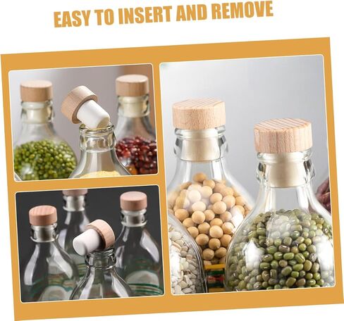 PRETYZOOM 24pcs Shaped Wine Stoppers Reusable Bottle Corks for Beer Wine Temperature Resistant Sealing Plugs for Crafting Storage High Molecular Material in Saudi Arabia