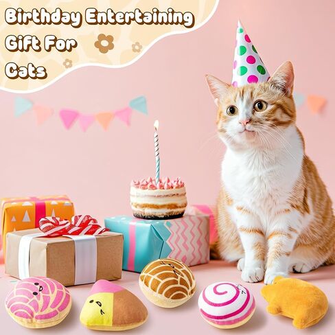 L1 -Rabe Mexican Concha Catnip Toys 5pcs Cafecito Conchas Pan Dulce Toys Interactive Cat Toys لعشاق القطط هدايا القطة الداخلية مضغ اللعنة تمرينات لعب اللوازم Catnip Catmint Pet Pet Hirdents Birthday in Kuwait