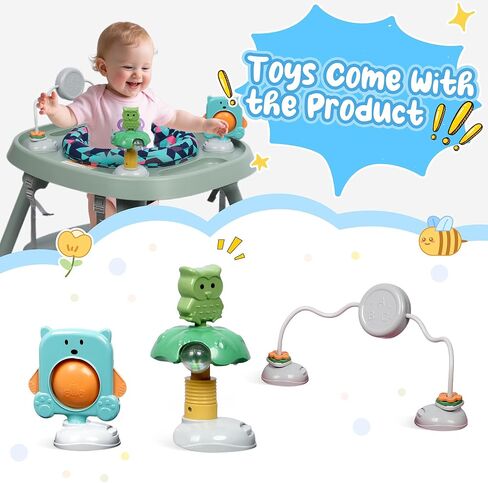 Xilingol 15-in-1 Convertible High Chair, 2-in-1 Baby Highchair & Activity Center W/Toys, Booster Seat | Building Block Table | Toddler Chair W/Removable Tray & 5-Point Harness & 2-Layer Cushion(Black) in Kuwait