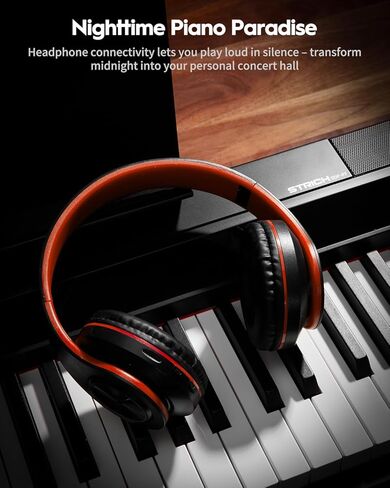 Strich Digital Piano 88 لوحة مفاتيح مفتاح الحجم الكامل ، البيانو الكهربائي المحمول للمطرقة للبالغين المبتدئين ، حزمة مع دواسة الاستدامة ، ملصقات البيانو ، راحة الموسيقى ، الأسود ، SDP-P7 in Kuwait