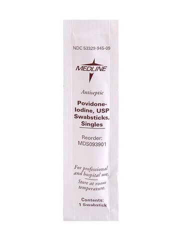 Medline Povidone-Iodine PVP Swabstick, Single Pack, Antiseptic for First Aid, Pack of 500 in Saudi Arabia