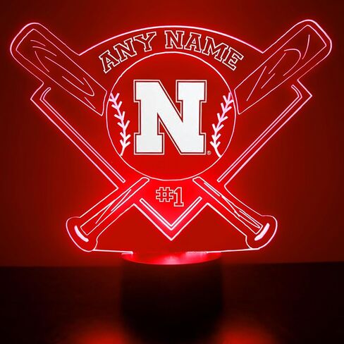 University of Oklahoma Sooners Baseball Custom LED Sign Night Light Lamp with Remote, Light Up Display with Personalized Name or Image, Customized and Made in The USA, Clear Acrylic Home Decor Design in Kuwait