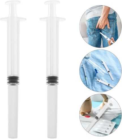 20pcs قابلة للتخلص من الحاقن المستقيم أداة شفافة صحية بيضاء للهلام التطبيق السلس وغير المؤلم in Saudi Arabia