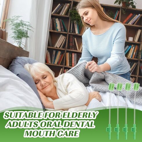 100 PCS رعاية عن طريق الفم واحد استخدام شفط مسحة الجزء الأكبر من الشفط القابل للتصرف فرشاة الأسنان ملفوف بشكل فردي اسفنجة مسحة للبالغين كبار السن عن طريق الفم الفم عن طريق الفم in Saudi Arabia