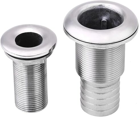 316 Stainless Steel Boat Barbed Hose Thru Drain Threaded Fitting Corrosion Boats Accessories in Saudi Arabia