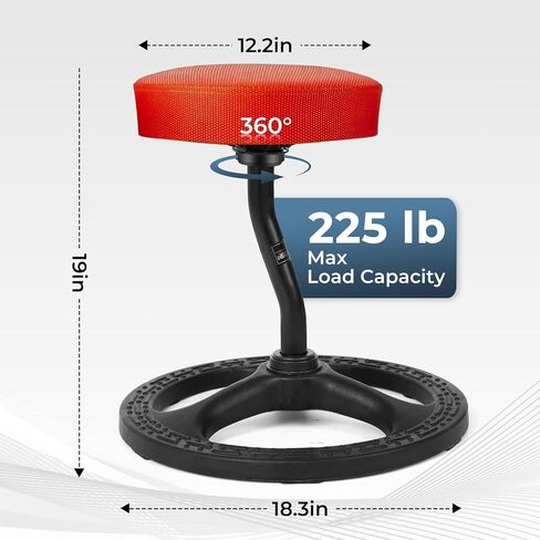 ADHD Chair for Child Adults, Stool Fitness Seat, for Stability, Balance, Yoga, Office, School, Wellness, Active Sitting with Non-Slip Base and Washable Seat Cover in Saudi Arabia