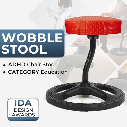 ADHD Chair for Child Adults, Stool Fitness Seat, for Stability, Balance, Yoga, Office, School, Wellness, Active Sitting with Non-Slip Base and Washable Seat Cover in Saudi Arabia