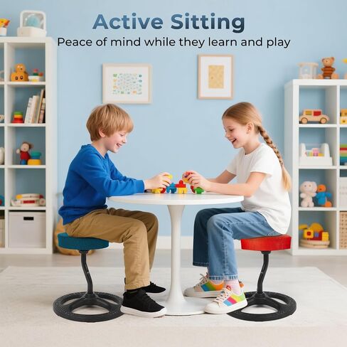 ADHD Chair for Child Adults, Stool Fitness Seat, for Stability, Balance, Yoga, Office, School, Wellness, Active Sitting with Non-Slip Base and Washable Seat Cover in Saudi Arabia