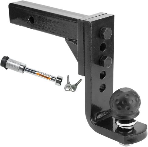 5 Hole Adjustable Height Tow Bar Hitch Drop Mount 50MM Or 2 Inch Ball Cap 4000 KG Trailer RV Camper Caravan Parts Accessories in Saudi Arabia